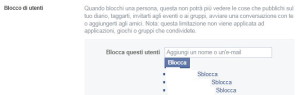 bloccare contatti facebook