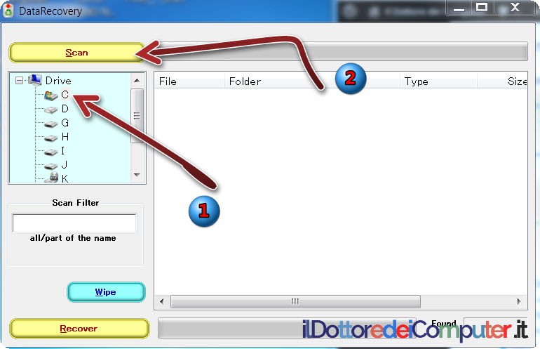 Recuperare File Cancellati dal Cestino