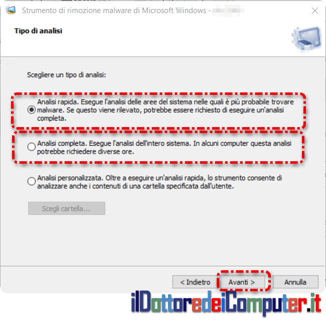 Strumento Rimozione Malware gratuito incluso in Windows