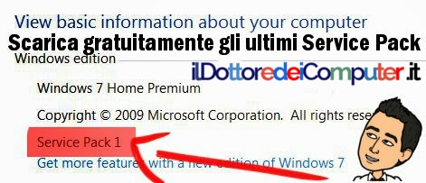 Scarica gratuitamente i Service Pack per Windows