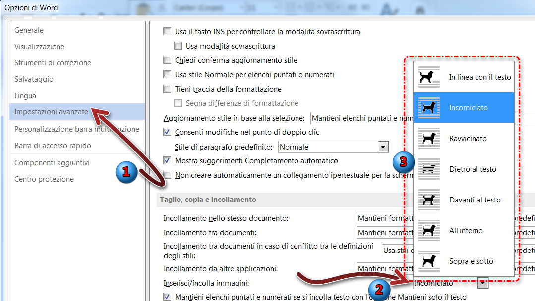 Incollare Immagini in Word 2013 nello stesso modo