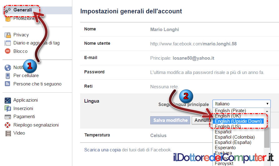 Capovolgere Facebook? Sorprendili!