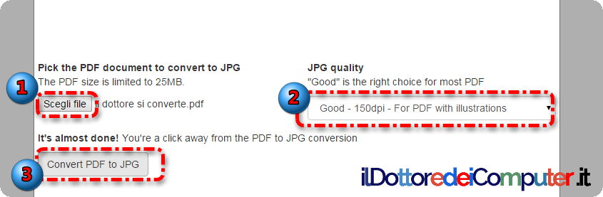 Convertire PDF in JPG