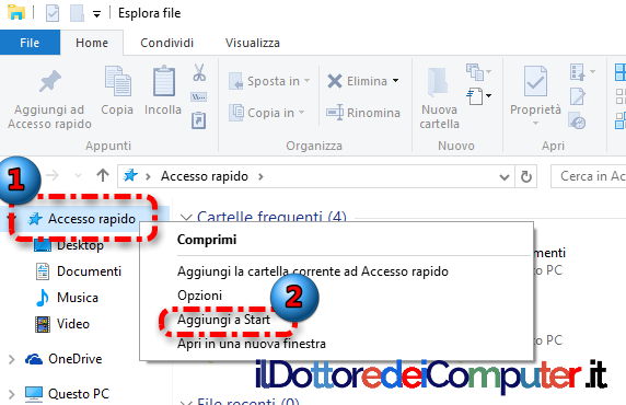 “Accesso Rapido” come Aprirlo con un Tasto