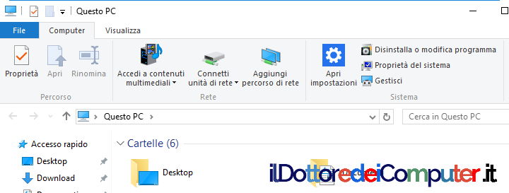 Attivare la Combinazione tasti “Questo PC” per Windows 10 (+VIDEO)