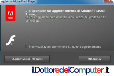 Aggiornamento Flash Player, Rimuovere la Finestra (+VIDEO)