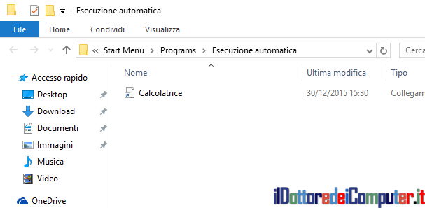 Esecuzione Automatica Programmi in Windows 8 e 10