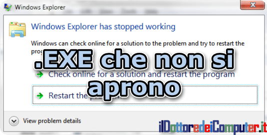 File EXE che non si apre