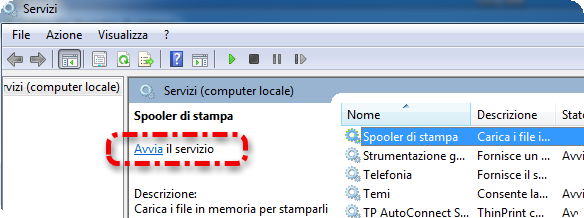 Reinstallare la stampante in maniera forzata