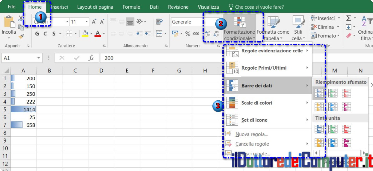 Trucchi in Excel 2016