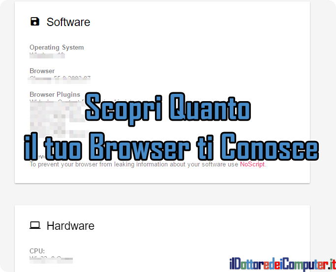 Scopri Quanto il tuo Browser ti Conosce