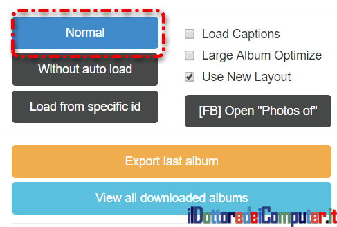 Esportare le Foto da un Album di Facebook