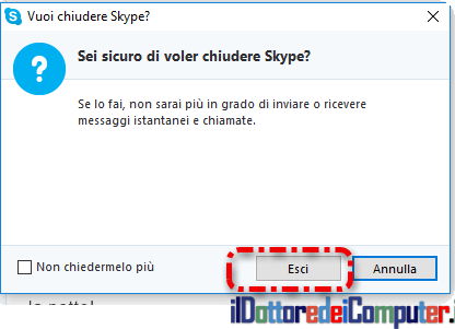 Come Chiudere Definitivamente Skype con un Click