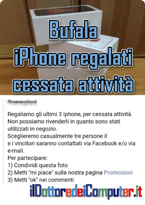 iPhone Regalati su Facebook