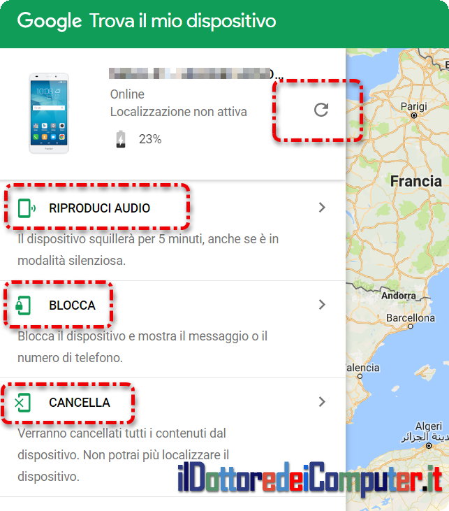 Come Localizzare uno Smartphone Android