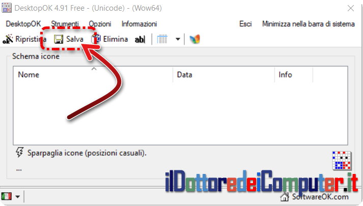 Come Salvare e Ripristinare la Posizione delle Icone