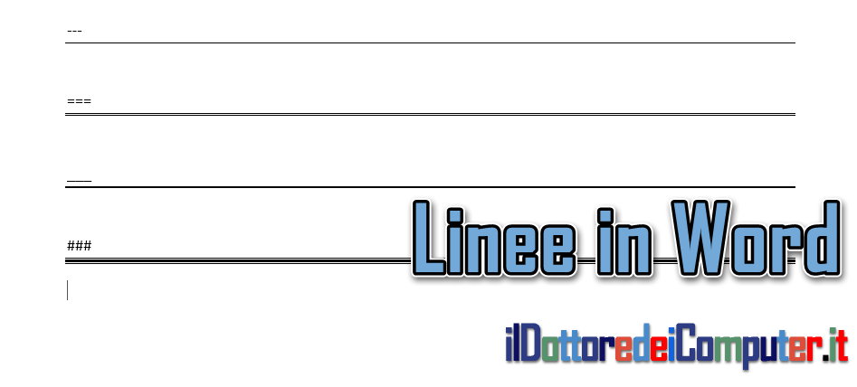 Come creare una linea orizzontale in Word