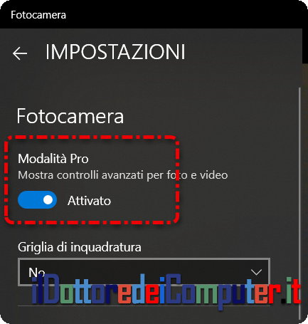 Webcam messa a fuoco da automatica a manuale