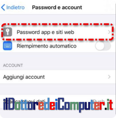 Come vedere in chiaro le password di iOS