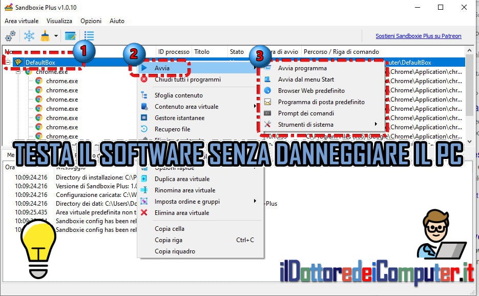 Testa il Software senza Danneggiare il PC