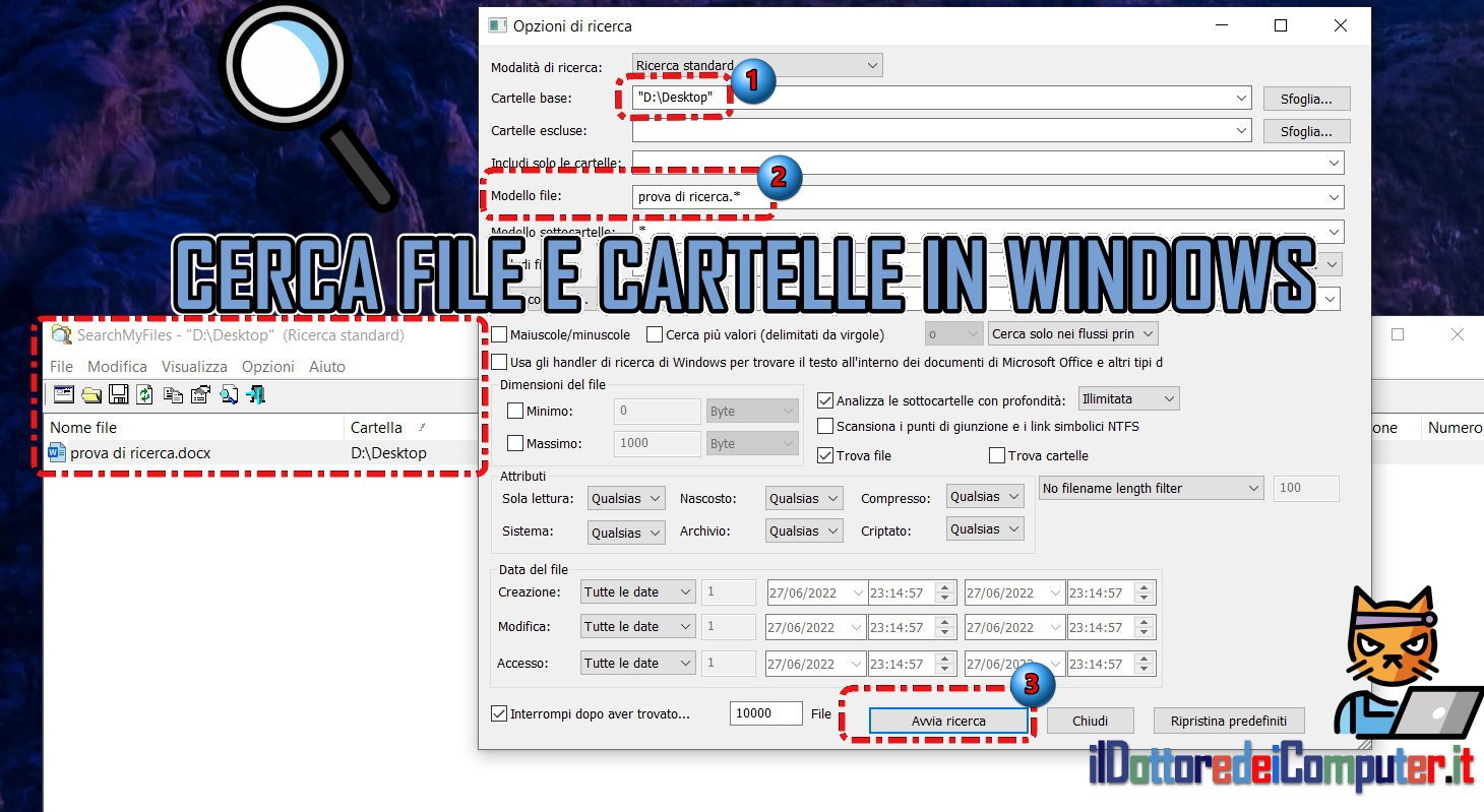Cerca File e Cartelle in Windows (software gratuito)