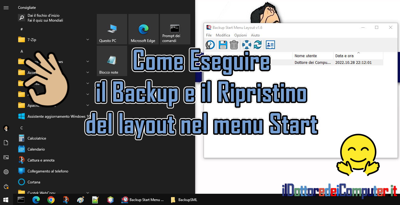 Come Eseguire il Backup e il Ripristino del layout nel menu Start (+VIDEO)